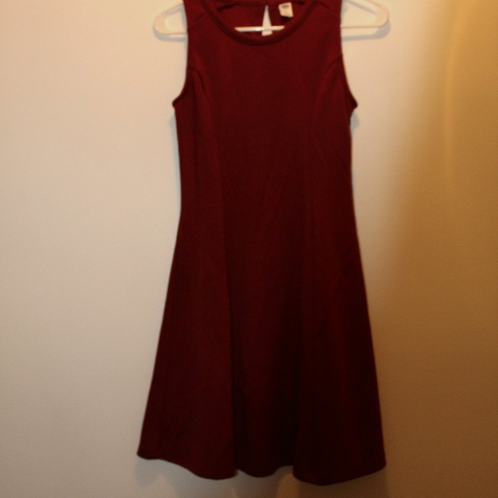 Red A-Line Sweater Dress